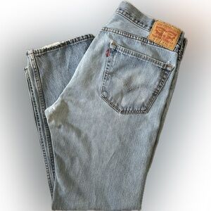 Vintage LEVI'S 505 blue ORANGE TAB pure cotton made USA Jeans 36x30